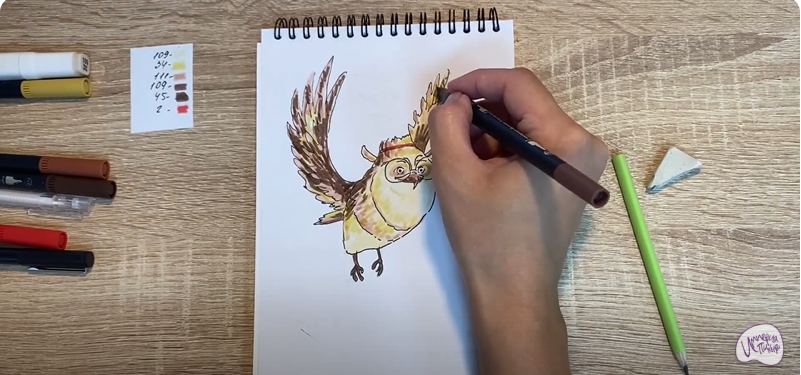 Рисуем Сова из "Царевны"