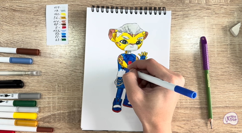 Рисуем Стар Нави из "Джи-Джи Бонд"