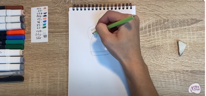 Рисуем Утёс из мультфильма "Маракуда"