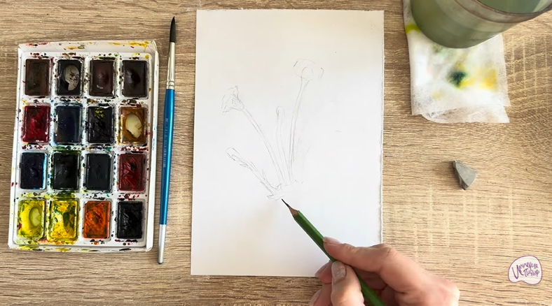 Рисуем Мать-и-мачеха