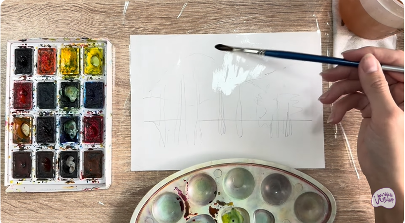 Рисуем Озеро Сукко