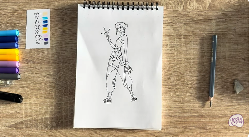 Рисуем Зои из "Кейпоп"