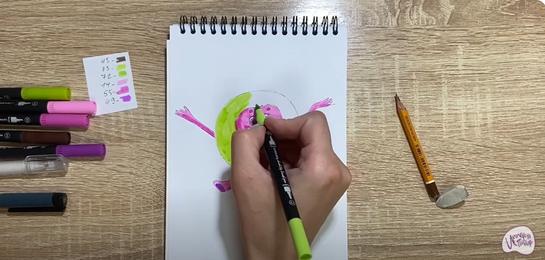 Рисуем Бублик из "Геройчики"