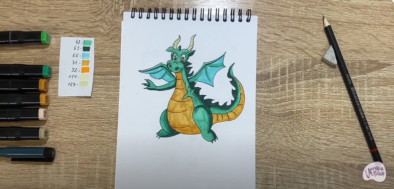 Рисуем Зелёный дракон