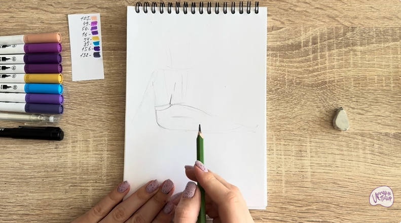 Рисуем Шамаханская Царица из "Три богатыря"