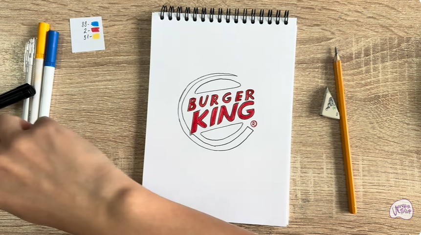 Рисуем Лого "BURGER KING"