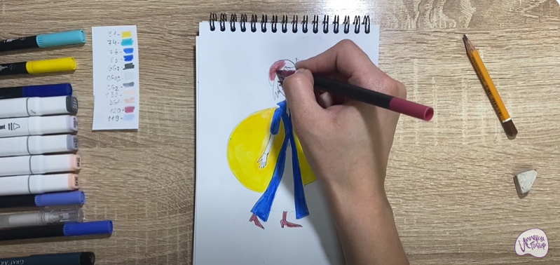 Рисуем Эмма Карловна из мультика "Чуч-Мяуч"
