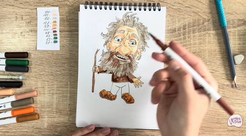 Рисуем Нафаня из фильма "Домовёнок Кузя"