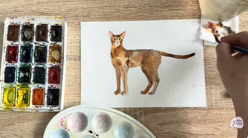 Рисуем Кошка "Чаузи"