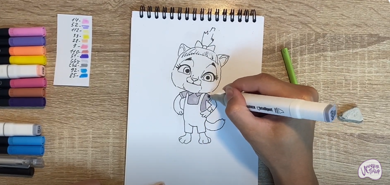 Рисуем Ния из "Супер Мяу"