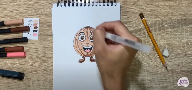 Рисуем Кавайный орех