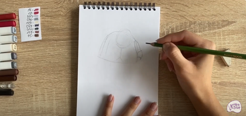 Рисуем Шнюк из "Лунтика"