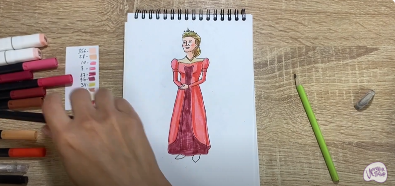 Рисуем Королева Лилиан из "Шрека"