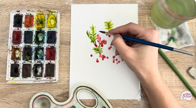 Рисуем Тис ягодный