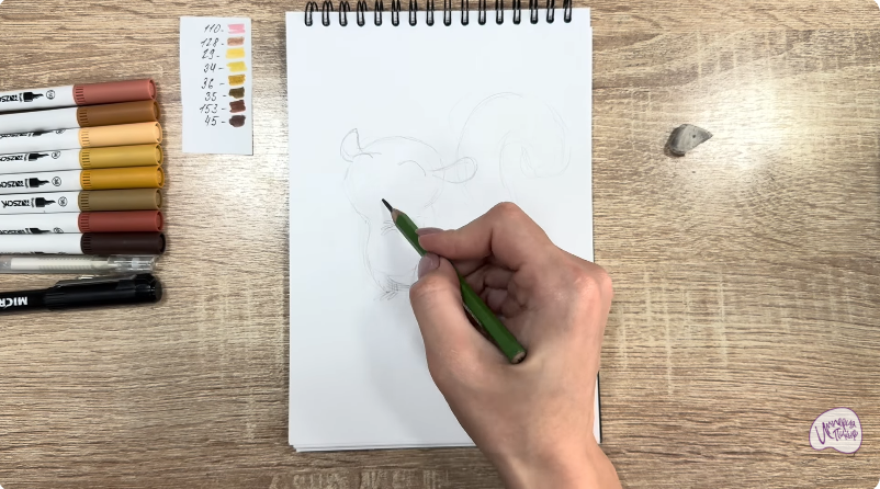 Рисуем Морт из "Мадагаскар"