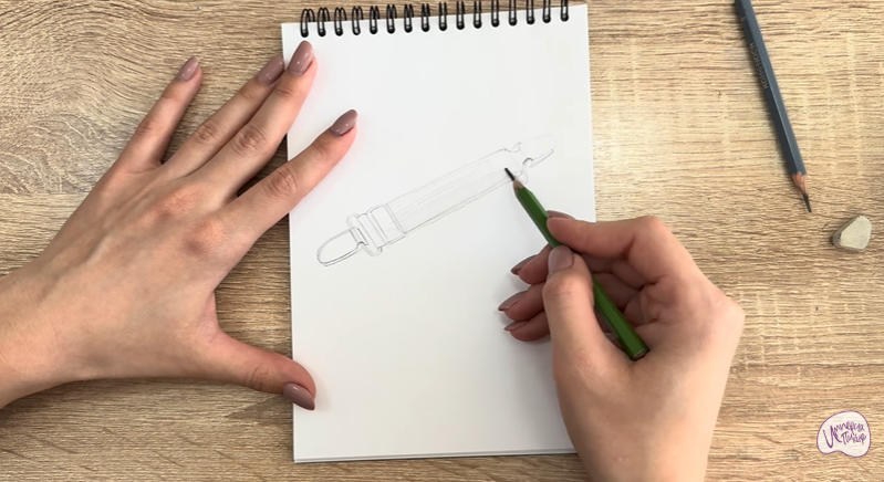 Рисуем Держатель для простыни