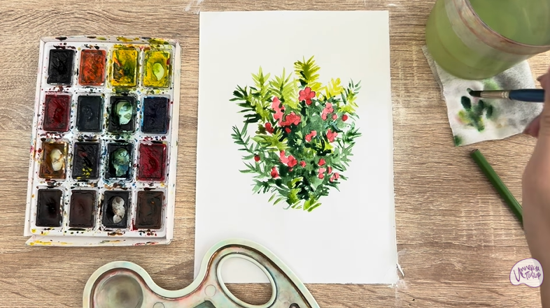 Рисуем Тис ягодный