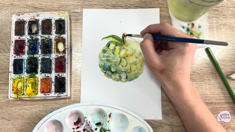 Рисуем Сахарное яблоко