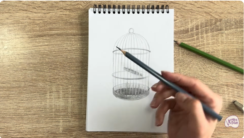 Рисуем Клетка для птиц