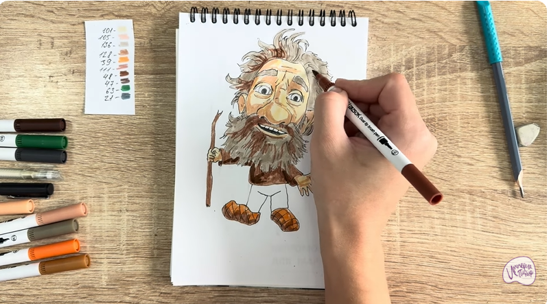 Рисуем Нафаня из фильма "Домовёнок Кузя"