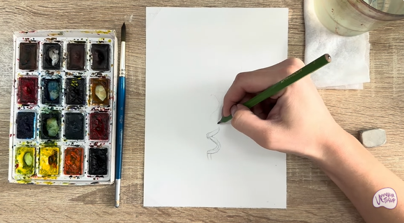 Рисуем Мирт обыкновенный