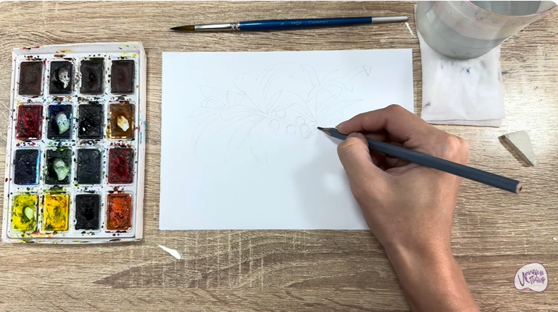 Рисуем Волчья ягода