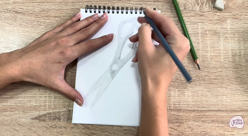 Рисуем Кухонные ножницы