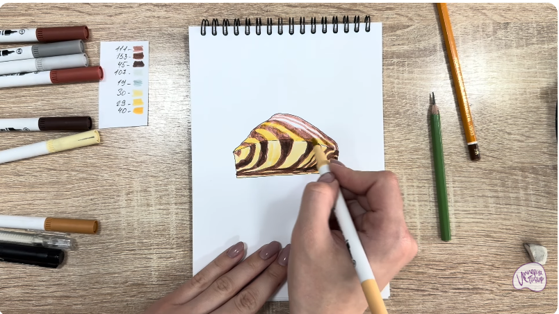 Рисуем Кекс "Зебра"