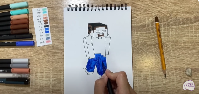 Рисуем Херобрин из "Minecraft"