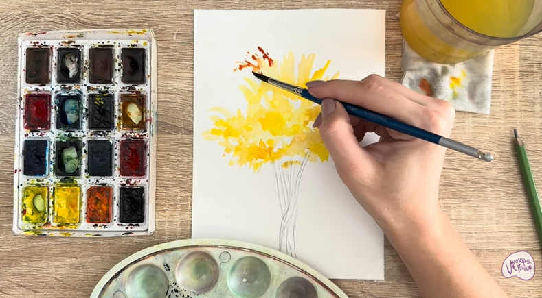 Рисуем Багрянник японский