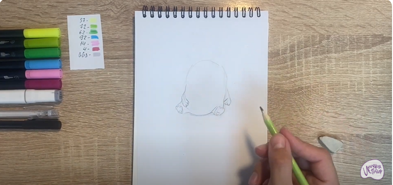 Рисуем Пиля из "Монсики"
