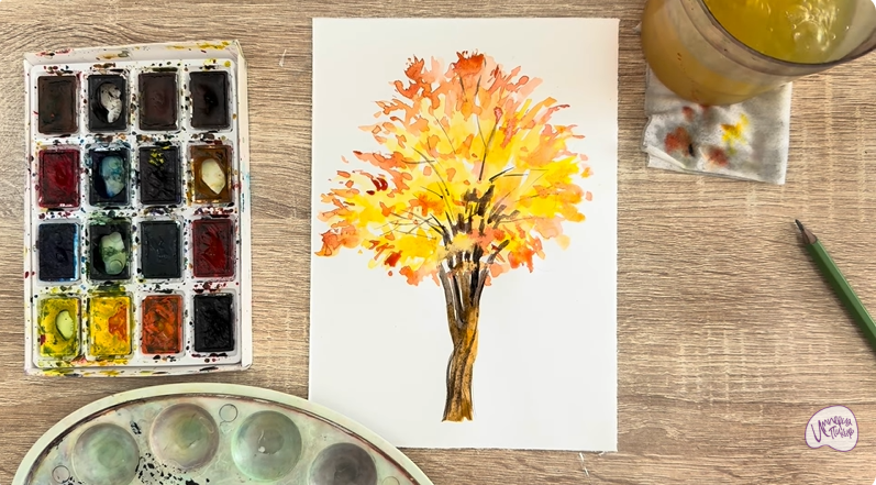 Рисуем Багрянник японский