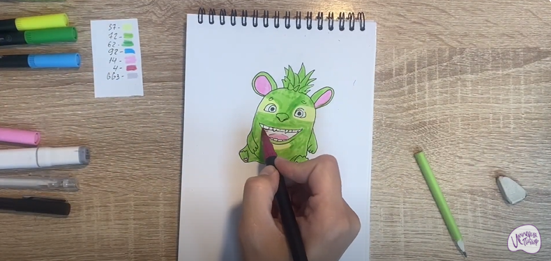 Рисуем Пиля из "Монсики"