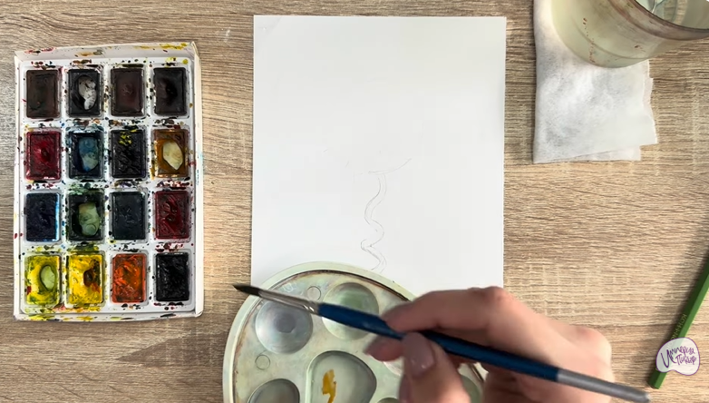 Рисуем Мирт обыкновенный