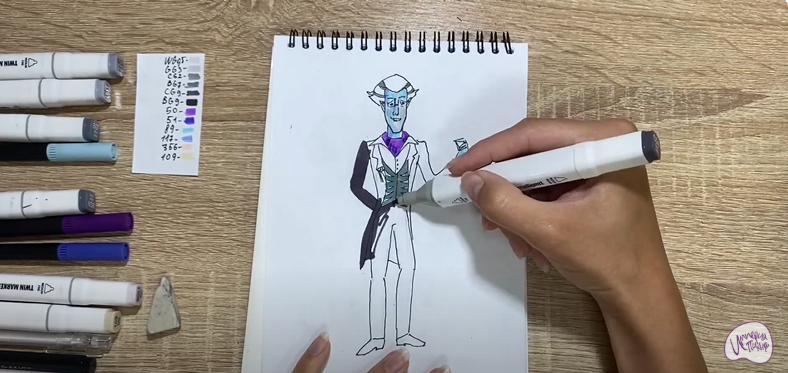 Рисуем Кощей Кощеевич из "Царевны"