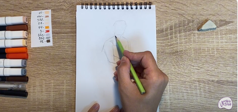 Рисуем Тала из "Моана"