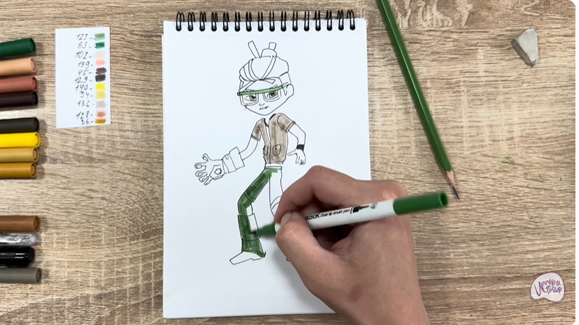 Рисуем Виктор из "герои Энвелла"