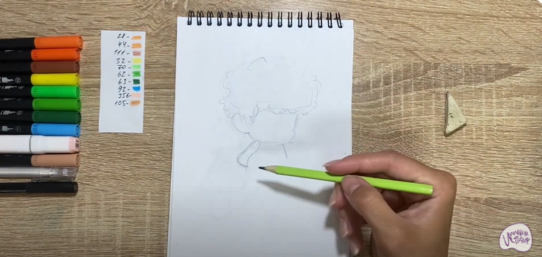 Рисуем Деннис из "Монстры на каникулах"