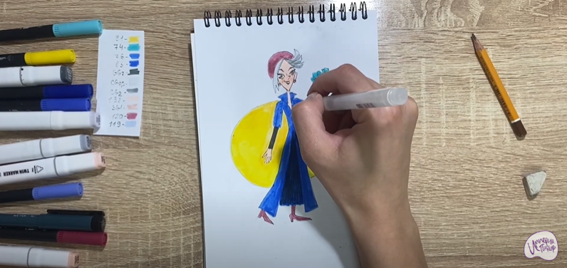 Рисуем Эмма Карловна из мультика "Чуч-Мяуч"