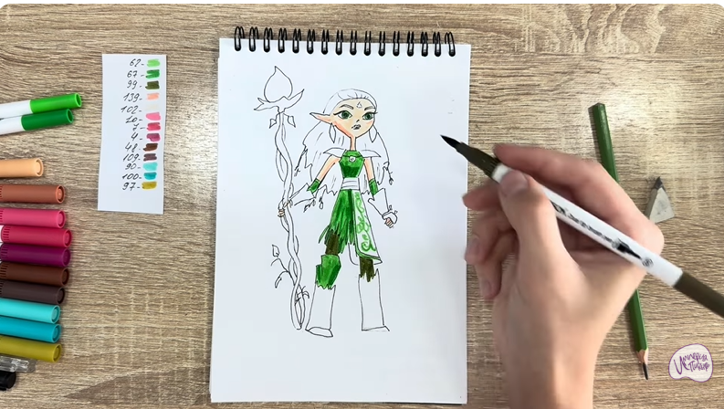 Рисуем Дриада из "Сказочный Патруль"