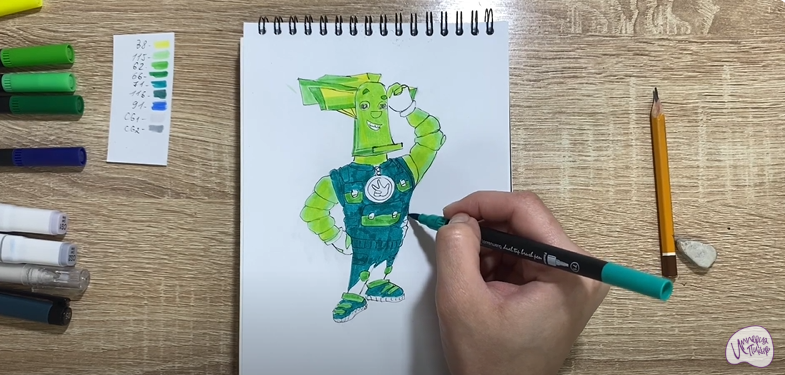 Рисуем Папус из "Фиксики"
