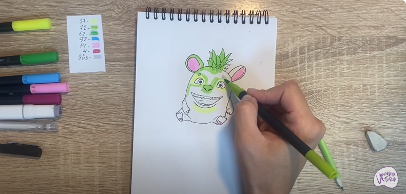 Рисуем Пиля из "Монсики"