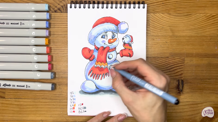 Рисуем Снеговик
