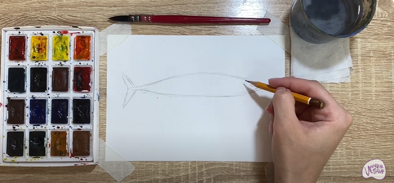 Рисуем Скумбрия