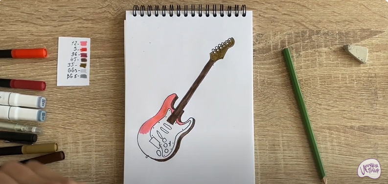 Рисуем Электрогитара