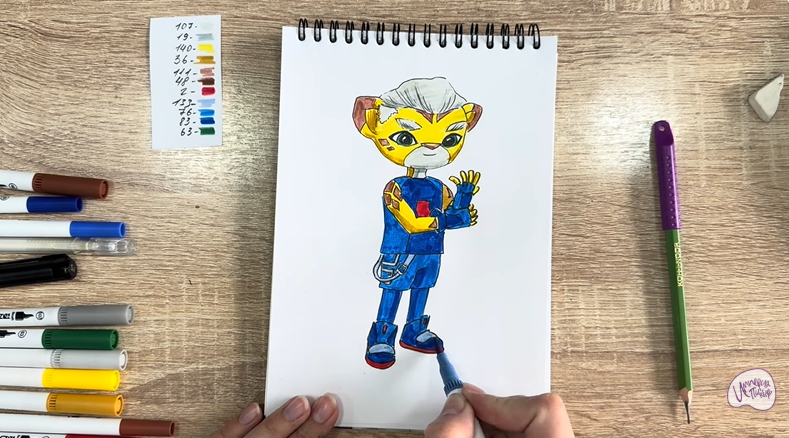 Рисуем Стар Нави из "Джи-Джи Бонд"