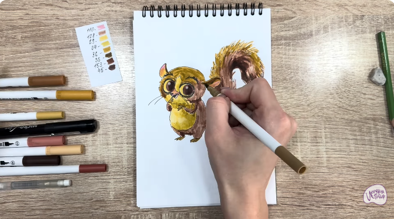 Рисуем Морт из "Мадагаскар"