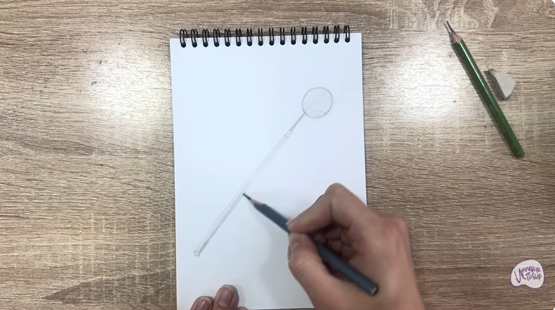 Рисуем Стоматологическое зеркало