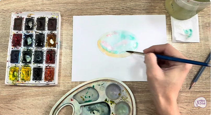 Рисуем Камень опал