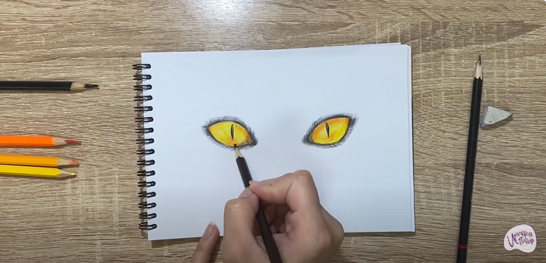 Рисуем Глаза кошки